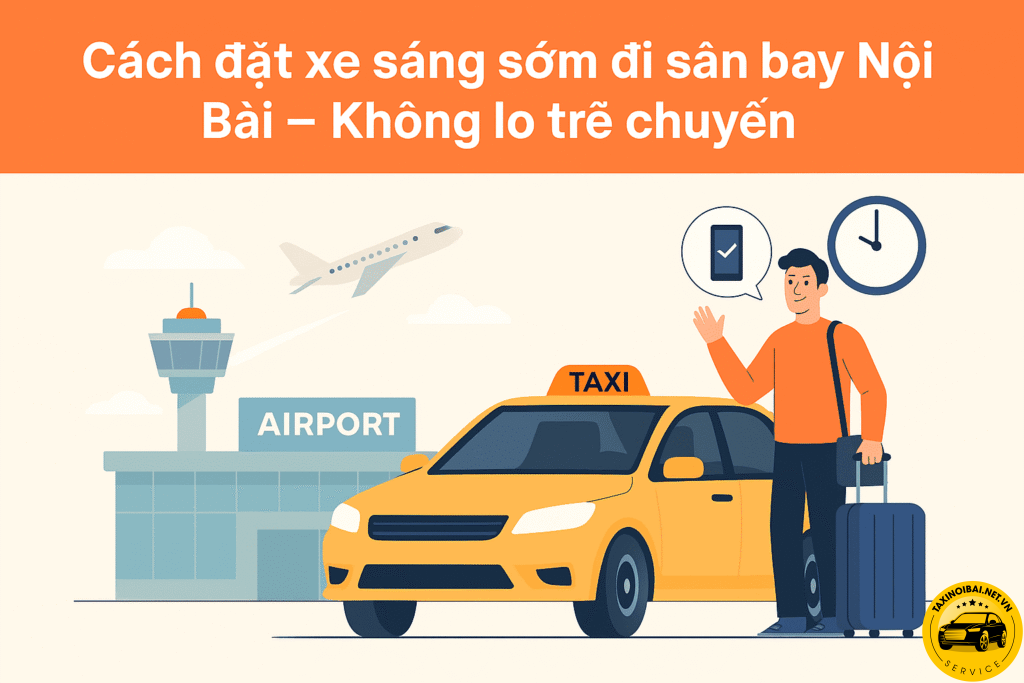 Cách đặt xe sáng sớm đi sân bay Nội Bài – Không lo trễ chuyến