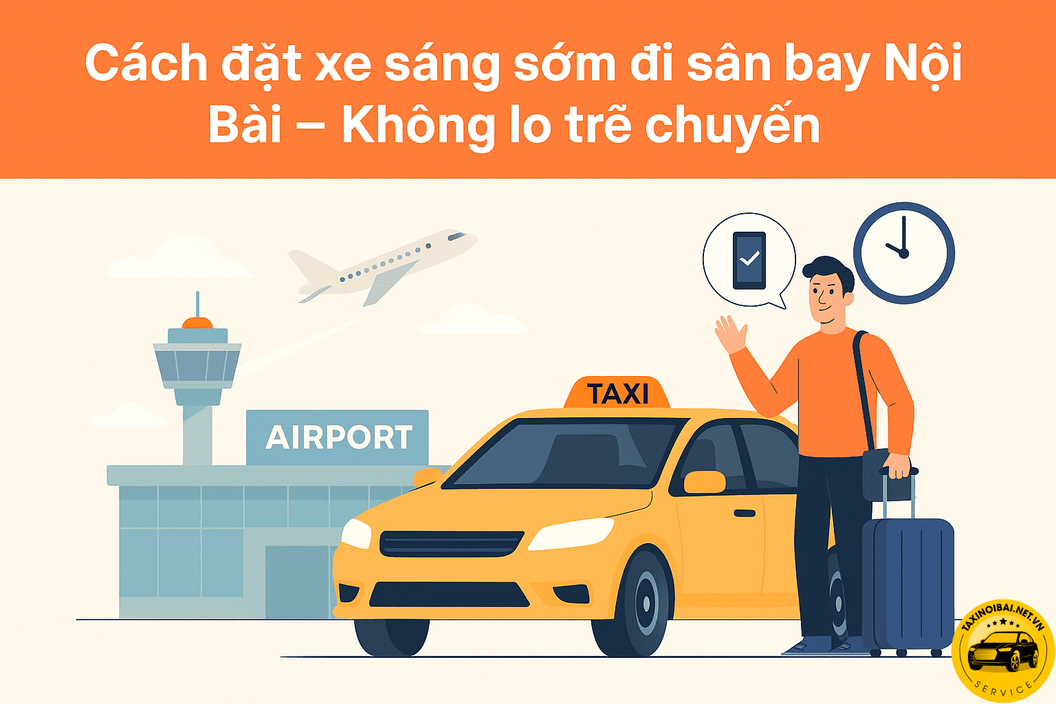Cách đặt xe sáng sớm đi sân bay Nội Bài – Không lo trễ chuyến