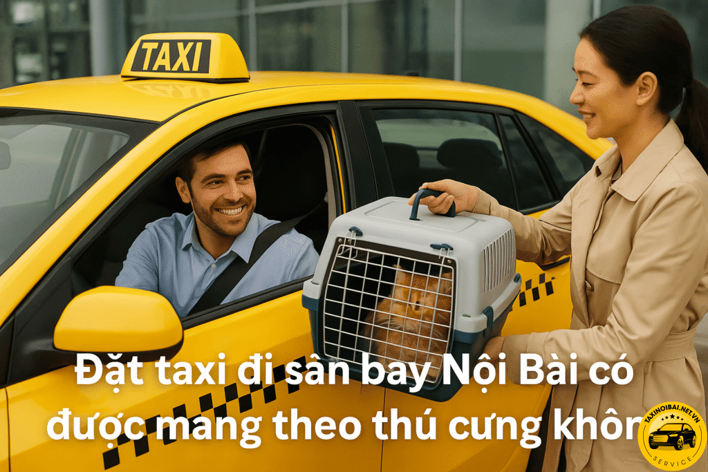 Đặt taxi đi sân bay nội bài có được mang theo thú cưng không