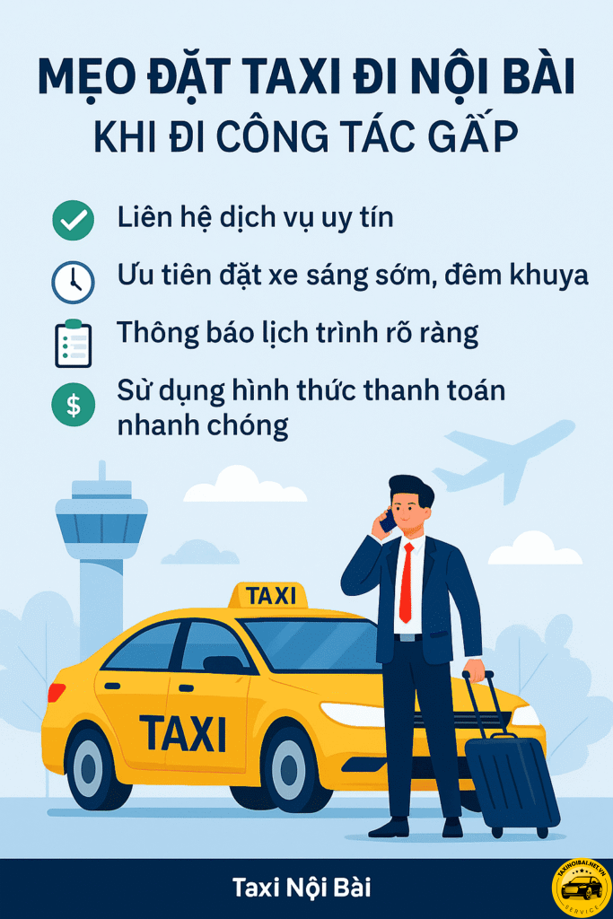 Mẹo Đặt Đặt Taxi Đi Nội Bài Khi Đi Công Tác Gấp