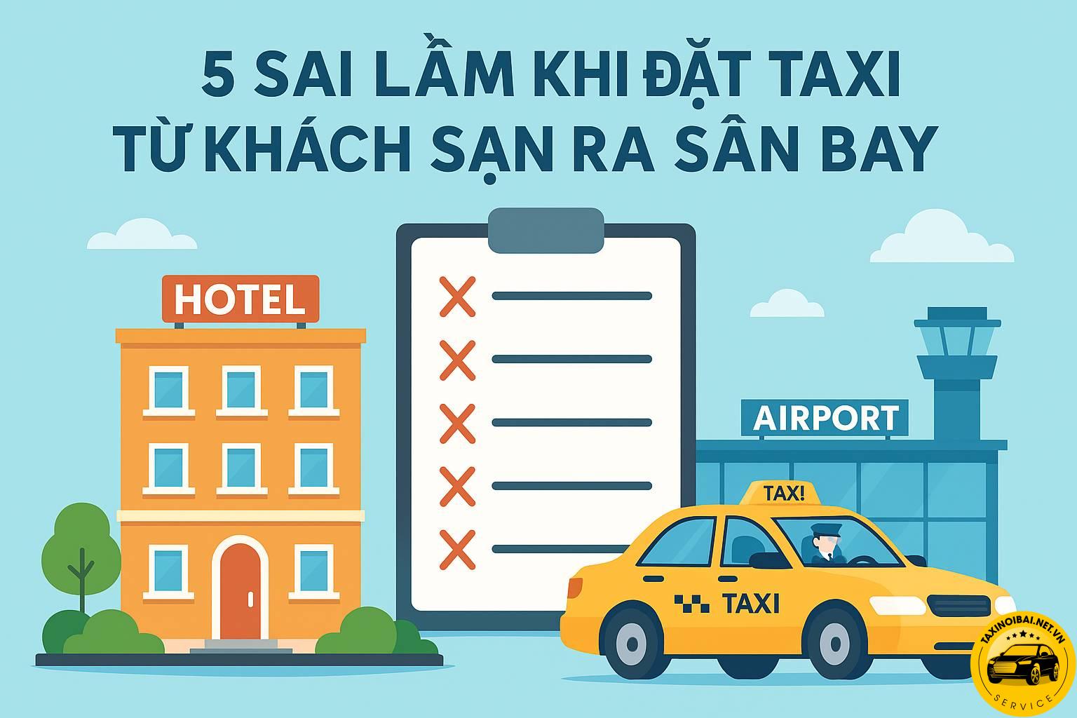 5 Sai lam khi đặt taxi từ khách sạn ra sân bay