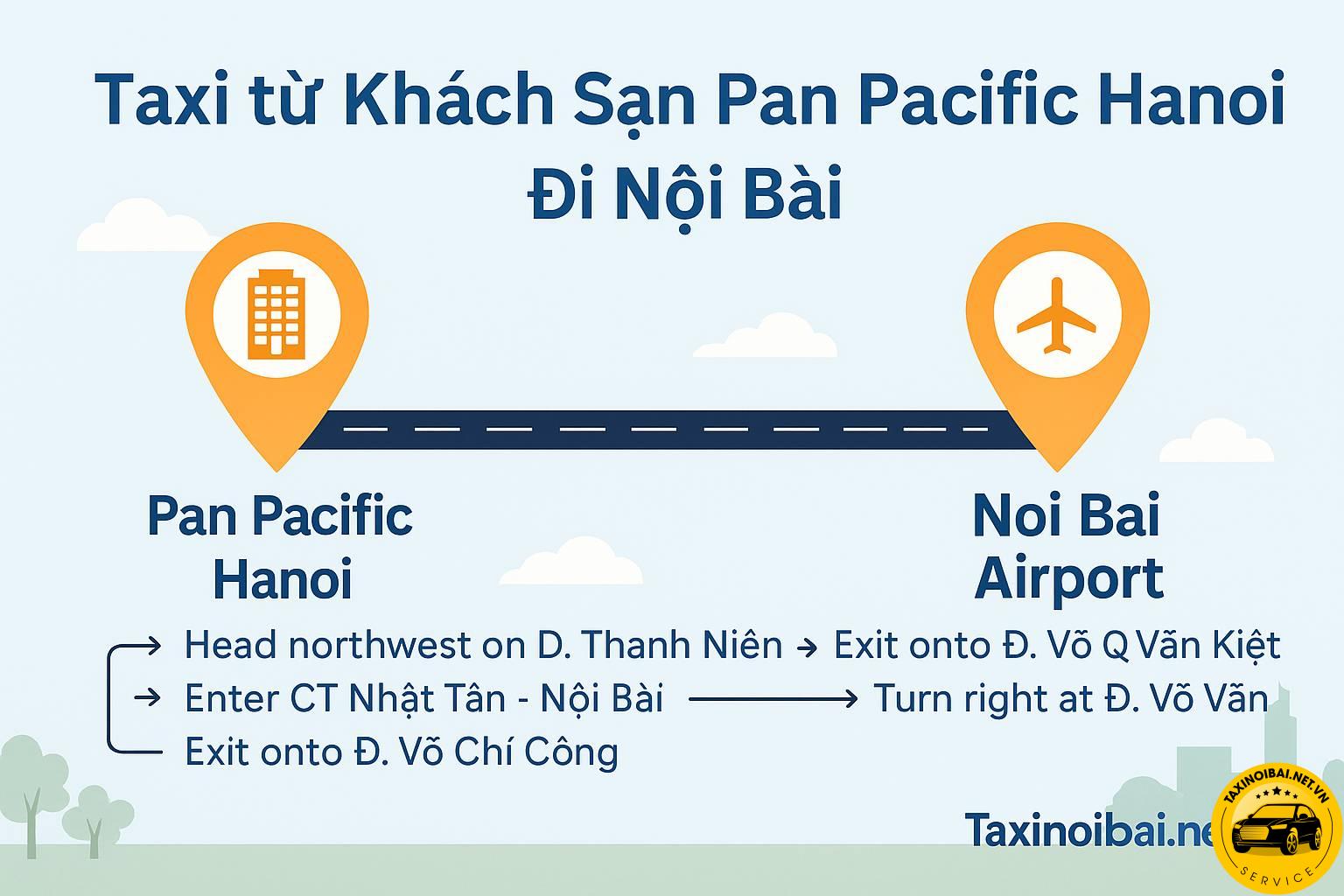 Taxi Pan Pacific Hà Nội đi Nội Bài – Xe Riêng Đón Tận Sảnh