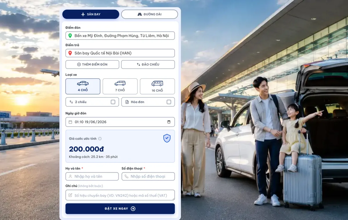 dat xe di noi bai tu ben my dinh tren website taxinoibai net vn