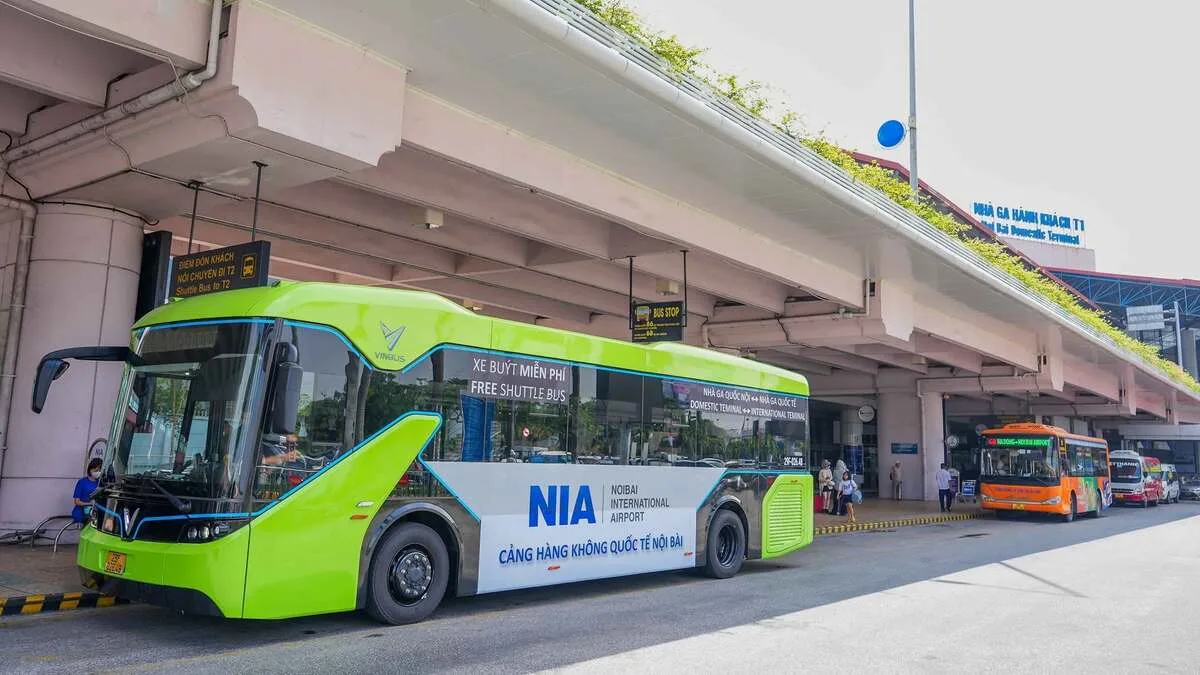 Hướng dẫn di chuyển giữa nhà ga T1 và T2 sân bay Nôi Bài